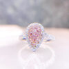 18K White Gold Pink Diamond Ring