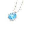 18K White Gold Topaz Pendant