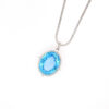 18K White Gold Topaz Pendant