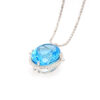 18K White Gold Topaz Pendant