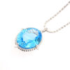 18K White Gold Topaz Pendant