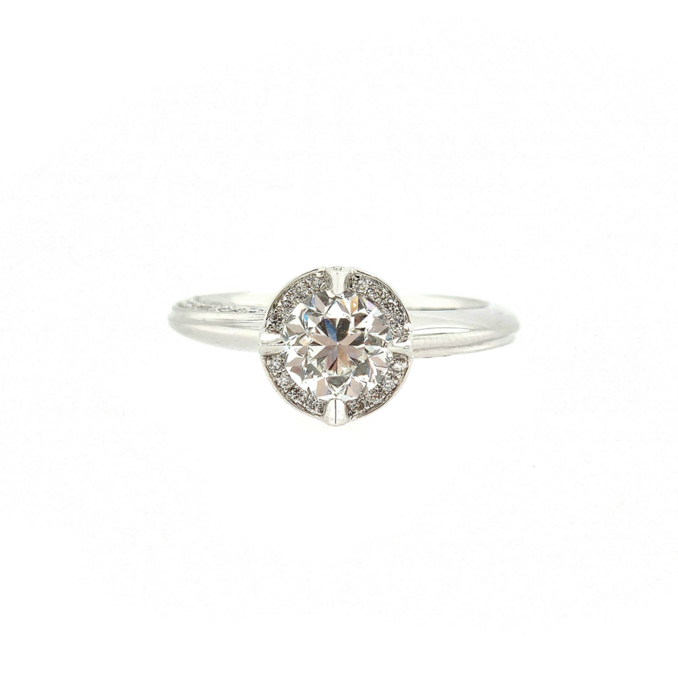 18K White Gold 1.243ct Diamond Ring