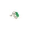 18K White Gold Jade Earrings