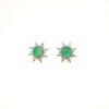 18K White Gold Jade Earrings