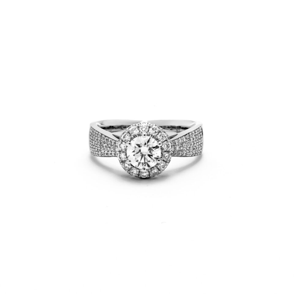 18K White Gold 1.469 Diamond Ring