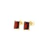 18K Gold Garnet Earrings
