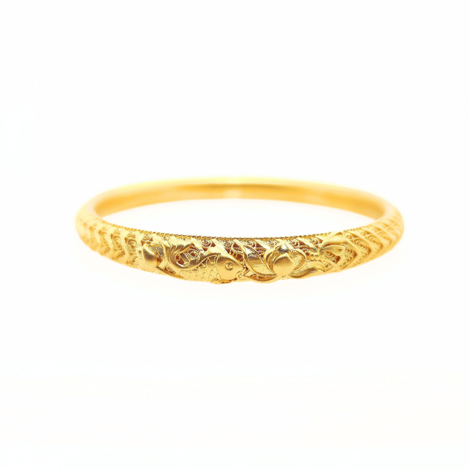 24K Gold Ancient Design Bracelet