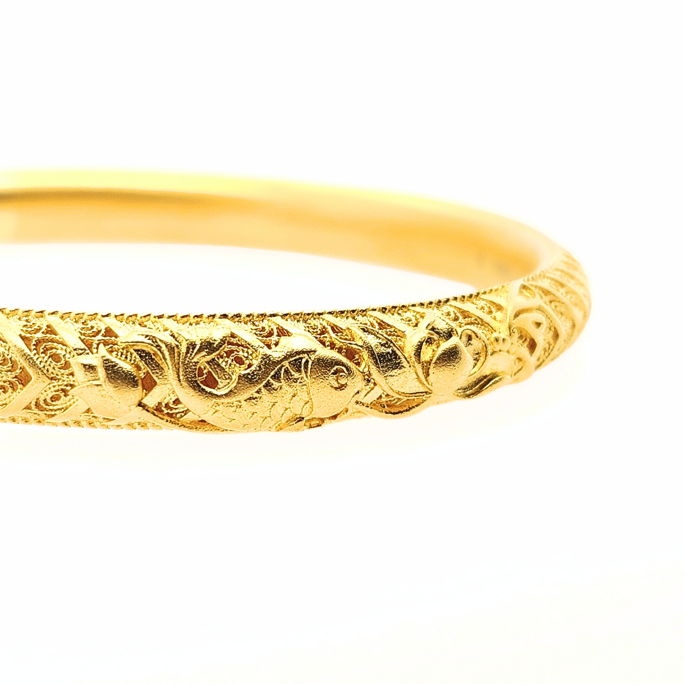 24K Gold Ancient Design Bracelet
