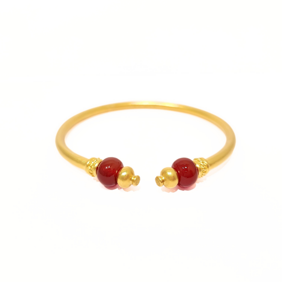 24K Gold Ancient Design Bangle