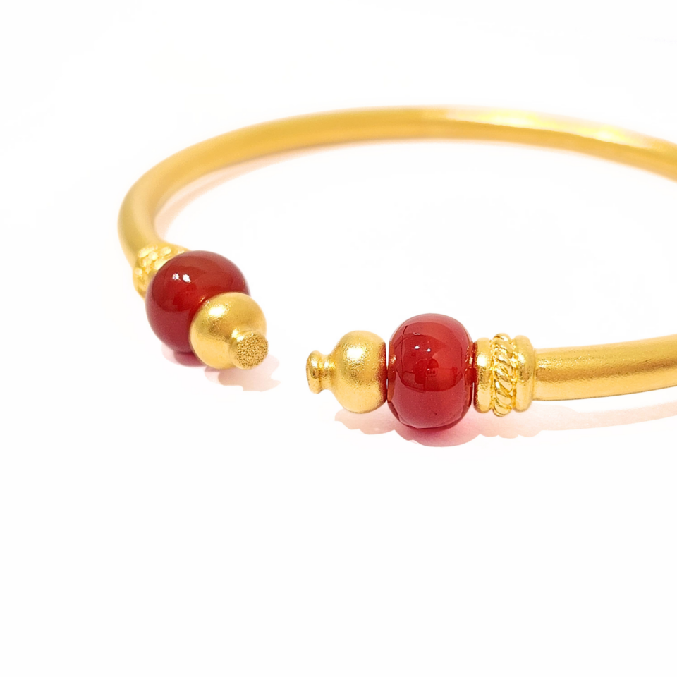 24K Gold Ancient Design Bangle