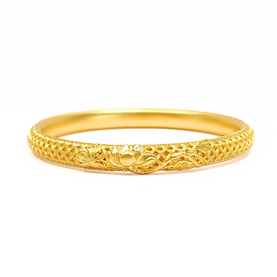 24K Gold Ancient Design Bangle