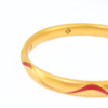 24K Gold Ancient Design Bangle 37.64g