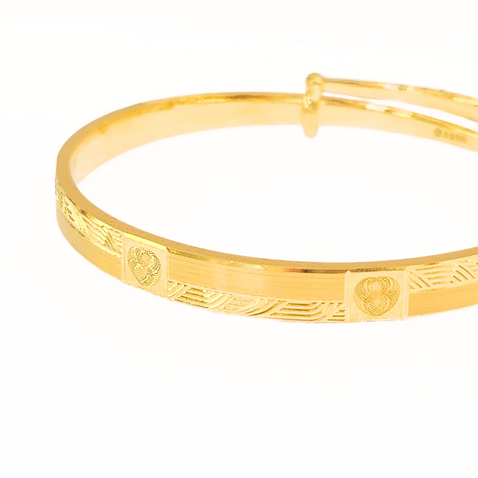 24K Gold Boutique Design Bangle