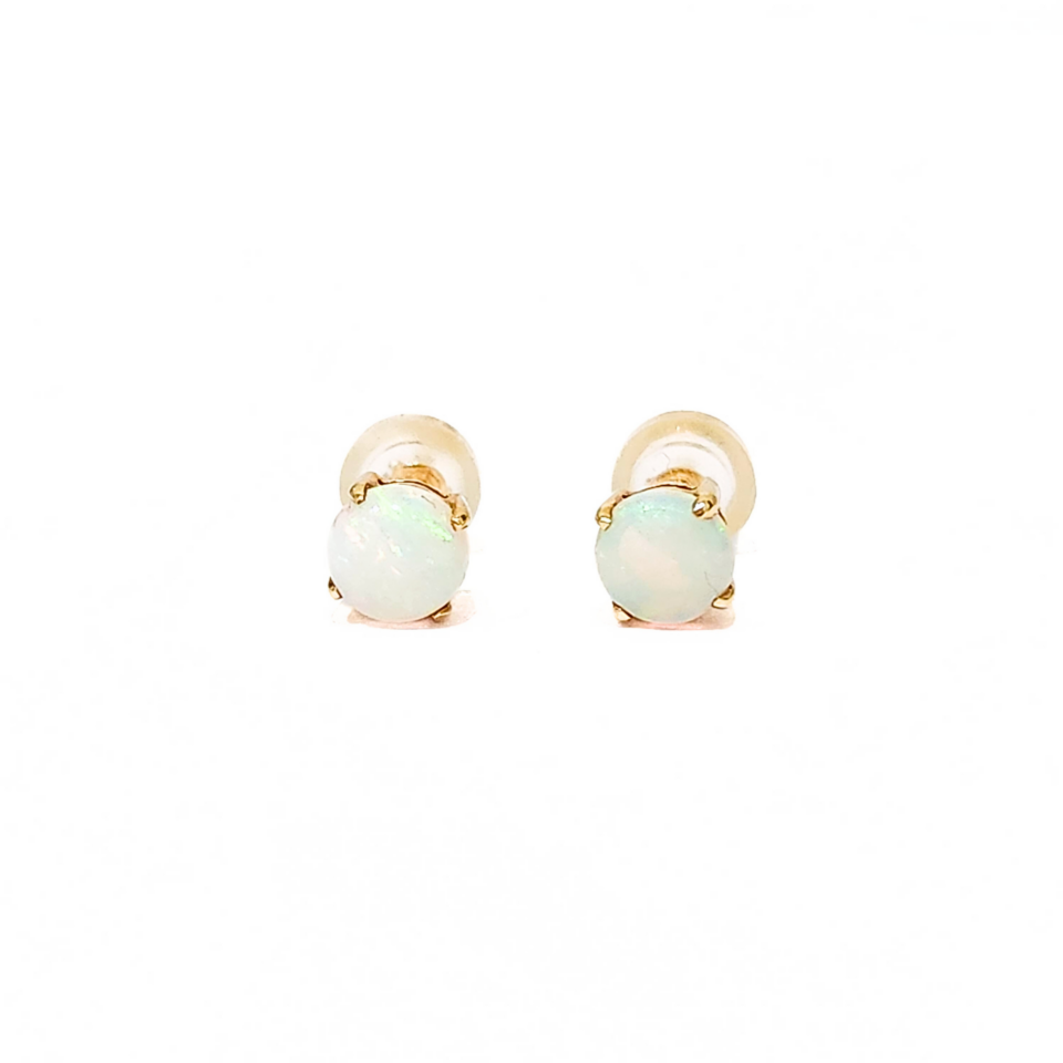 18K Gold Opal Earrings