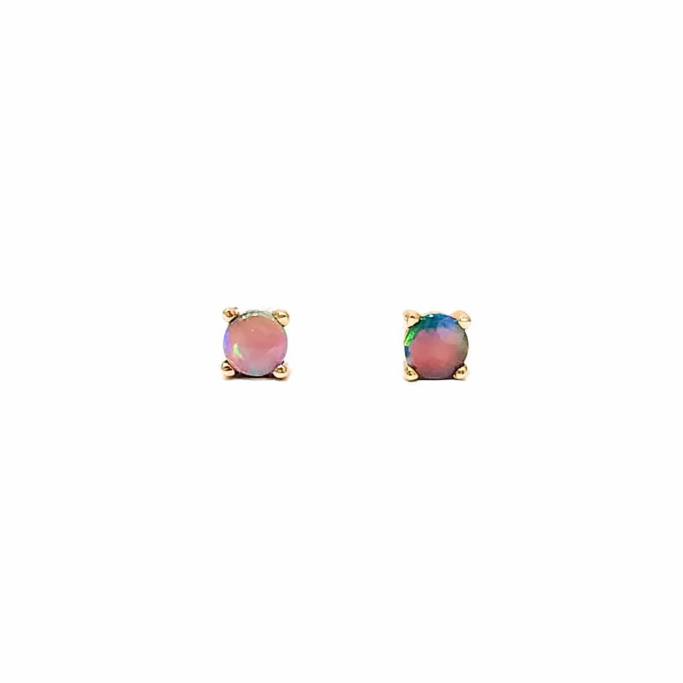 14K Gold Opal Earrings