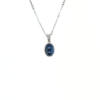 18K White Gold Sapphire Pendant 1.24ct