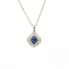 18K White Gold Sapphire Pendant 0.67ct