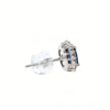 8K White Gold Sapphire Earrings 1.1ct