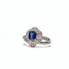 18K White Gold Sapphire Ring 1.037ct