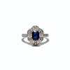 18K White Gold Sapphire Ring 1.037ct