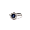 18K White Gold Sapphire Ring 1.39ct
