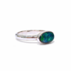 18K White Gold Opal Ring 0.85ct
