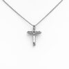 18K白金1.02克拉钻石十字架吊坠