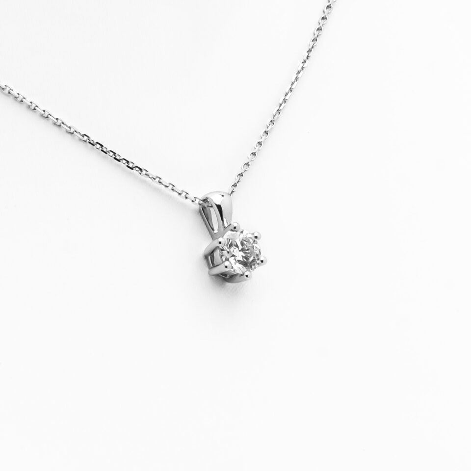 18K White Gold 0.3ct Diamond Pendant