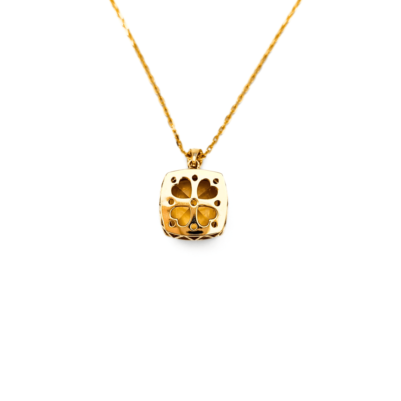18K Gold Citrine Pendant