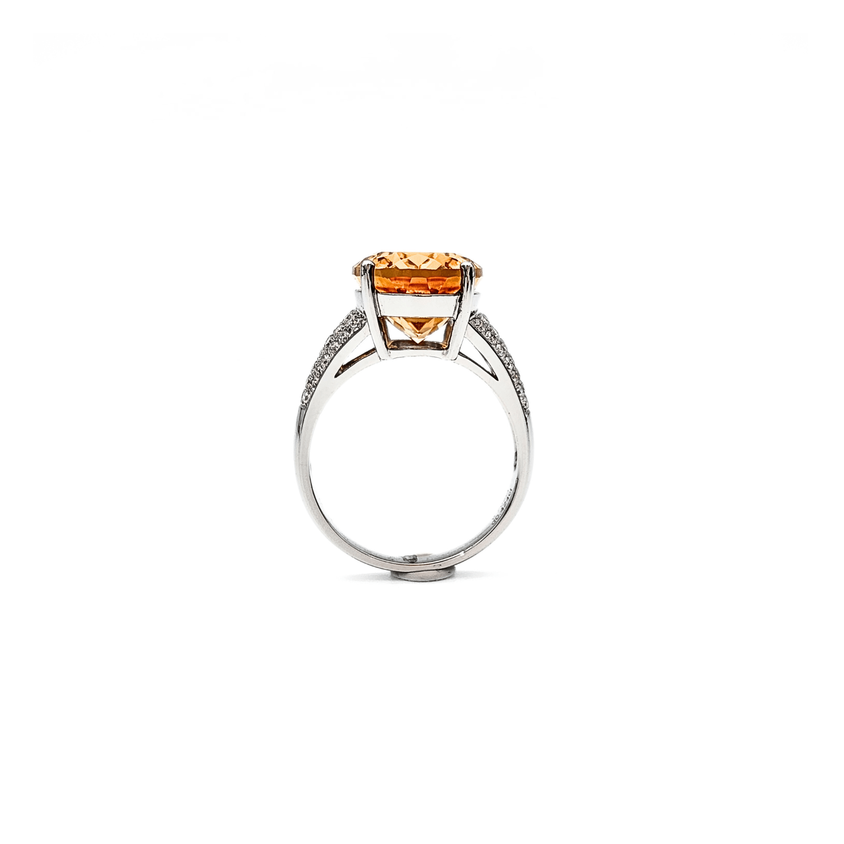 18K White Gold Citrine Ring