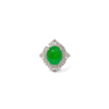 18K White Gold Jadeite Ring with Diamonds