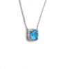18K White Gold Topaz Necklace