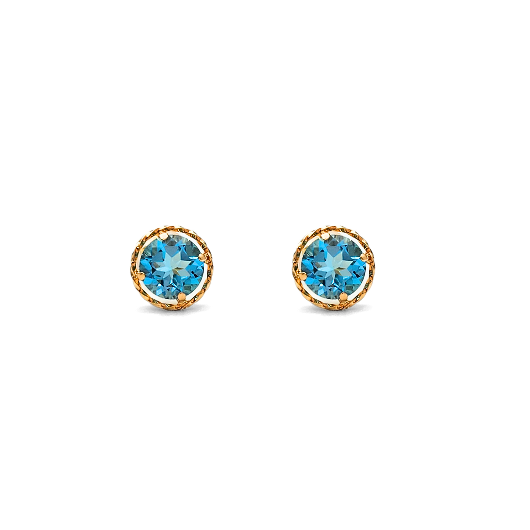 18K Gold Topaz Earrings