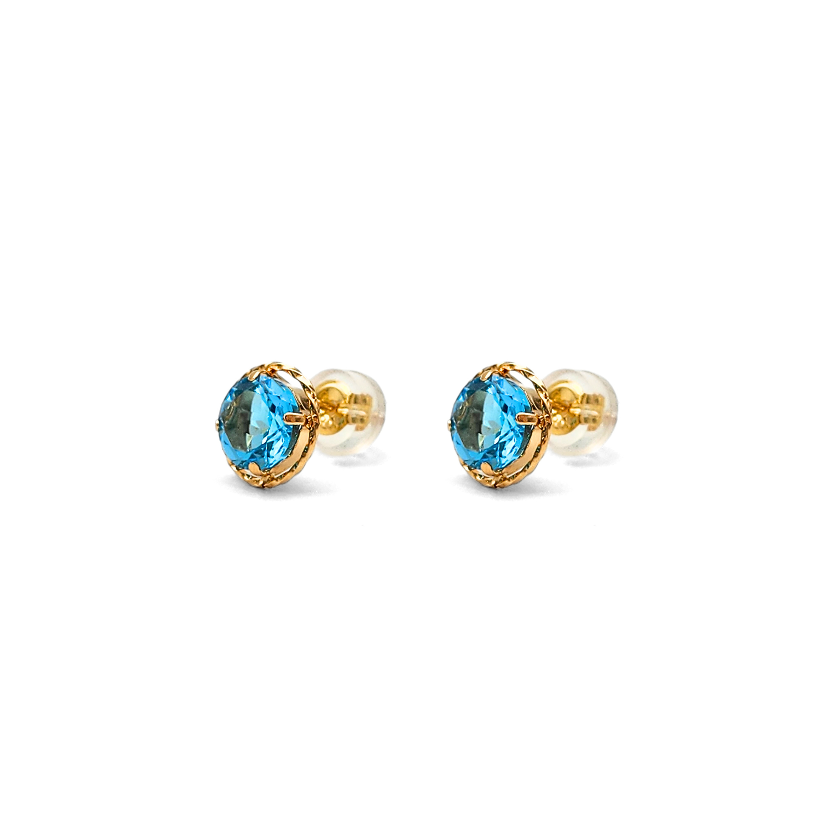 18K Gold Topaz Earrings