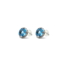 18K White Gold Topaz Earrings