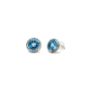 18K White Gold Topaz Earrings