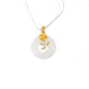 24K Gold Nephrite Jade Pendant