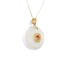 24K Gold Nephrite Jade Pendant