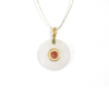 24K Gold Nephrite Jade Pendant