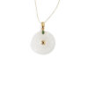 24K Gold Nephrite Jade Pendant