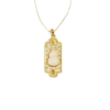 24K Gold Nephrite Jade Pendant