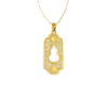 24K Gold Nephrite Jade Pendant
