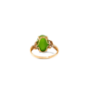 18K Gold Nephrite Jade Ring