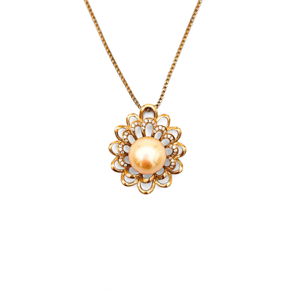 18K Gold South Sea Golden Pearl Pendent