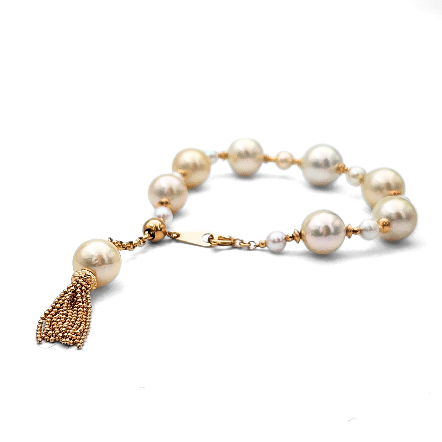18K Gold South Sea Golden Pearl Bracelet