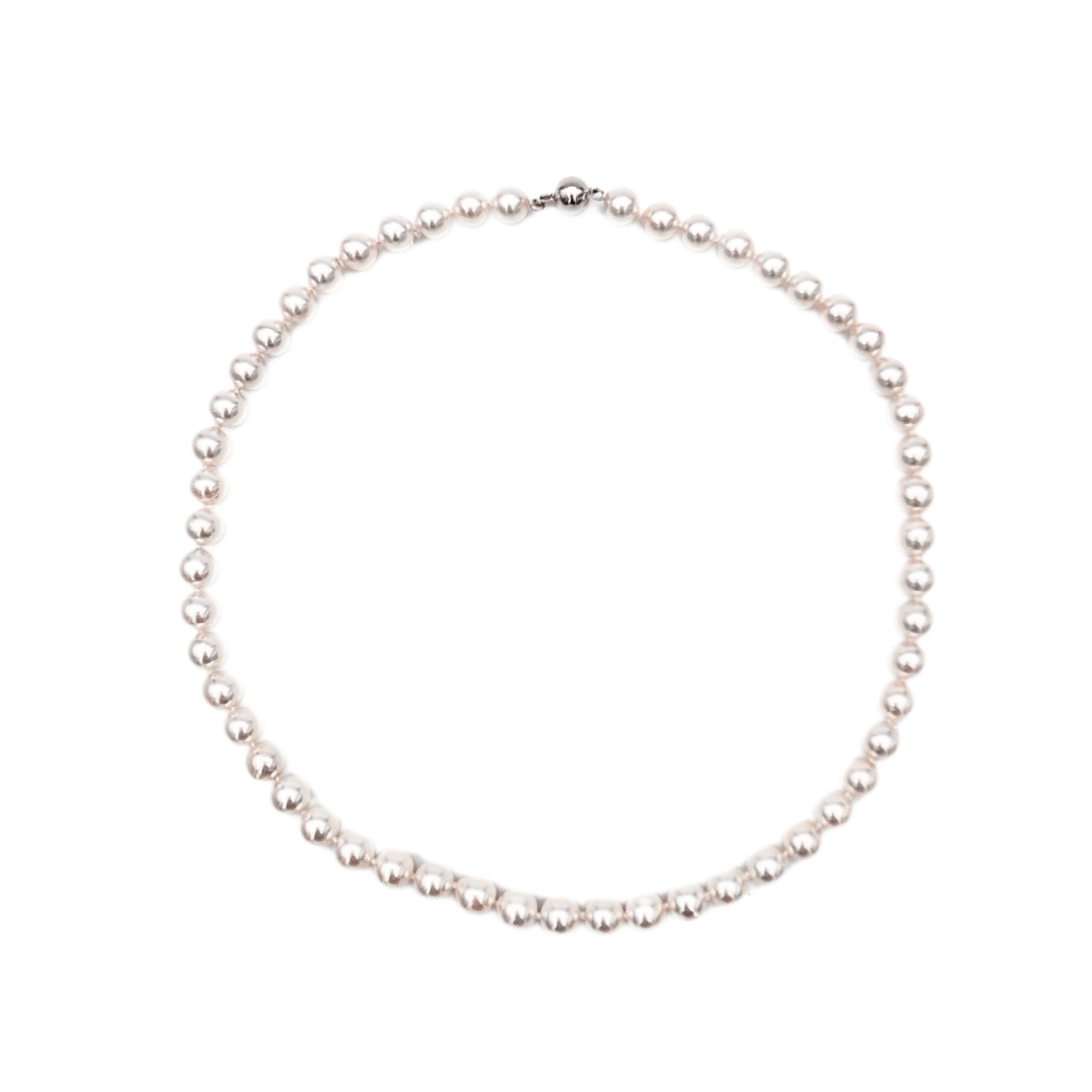 14K White Gold Akoya Pearl Necklace