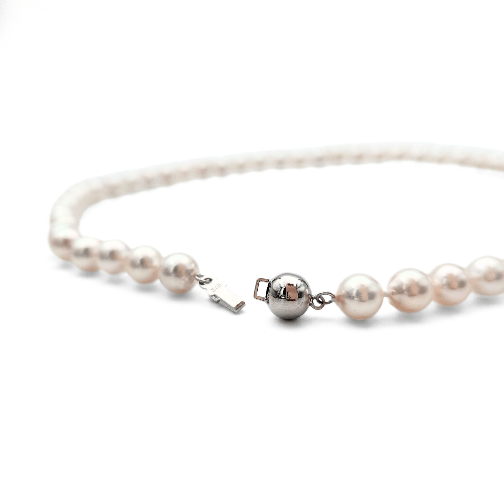 14K White Gold Akoya Pearl Necklace