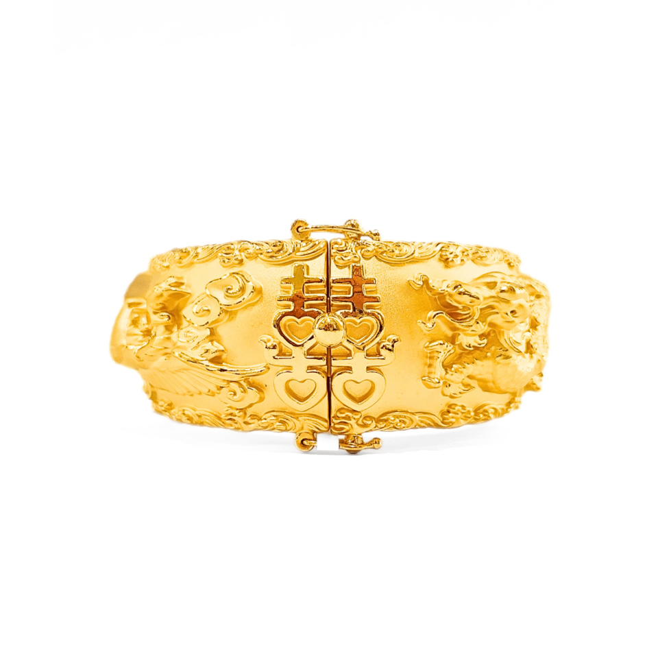 24K Gold Double Bangle