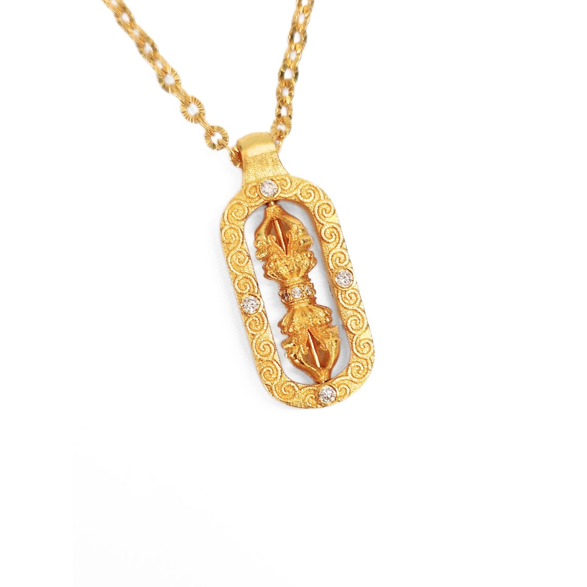 24K Gold Ancient Design Pendant