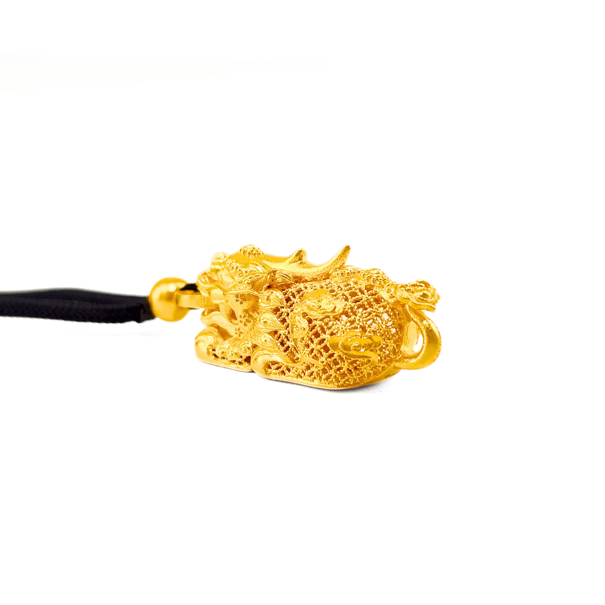 24K Gold Ancient Design Pixiu Necklace